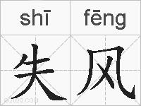 失风的拼音