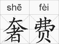 奢费的拼音
