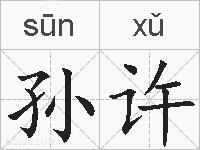 孙许的拼音
