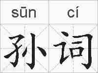 孙词的拼音