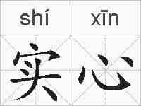 实心的拼音