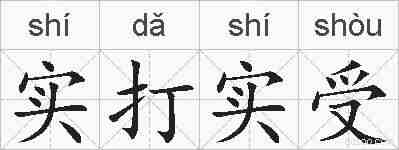 实打实受的拼音
