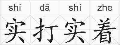 实打实着的拼音