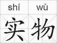 实物的拼音