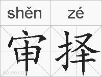 审择的拼音