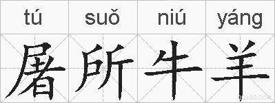 屠所牛羊的拼音
