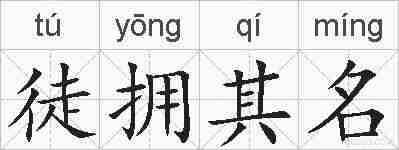 徒拥其名的拼音