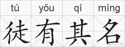 徒有其名的拼音
