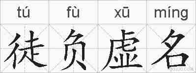 徒负虚名的拼音
