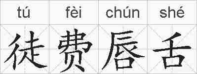 徒费唇舌的拼音
