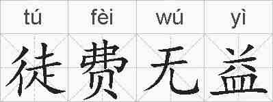 徒费无益的拼音