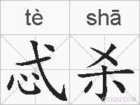 忒杀的拼音
