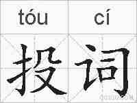 投词的拼音