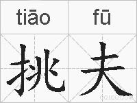 挑夫的拼音
