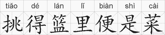 挑得篮里便是菜的拼音