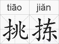 挑拣的拼音