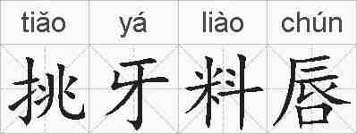 挑牙料唇的拼音
