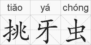 挑牙虫的拼音