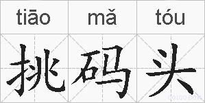 挑码头的拼音