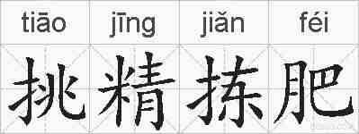 挑精拣肥的拼音