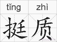 挺质的拼音