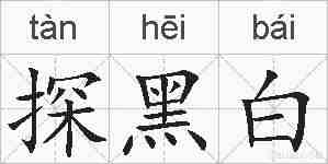 探黑白的拼音