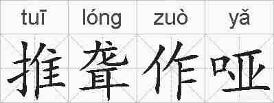 推聋作哑的拼音