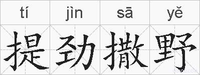 提劲撒野的拼音