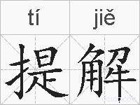 提解的拼音