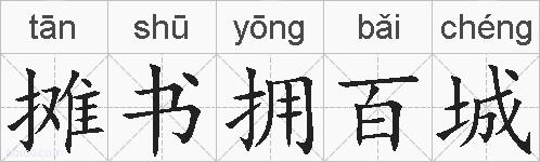 摊书拥百城的拼音