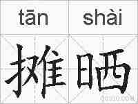摊晒的拼音