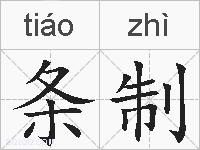 条制的拼音