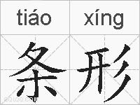 条形的拼音