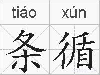条循的拼音