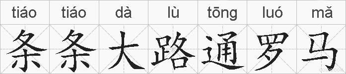 条条大路通罗马的拼音