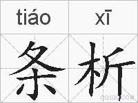 条析的拼音