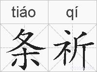 条祈的拼音
