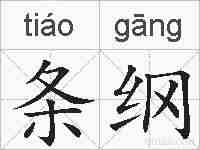 条纲的拼音