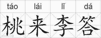 桃来李答的拼音