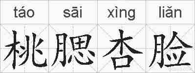 桃腮杏脸的拼音