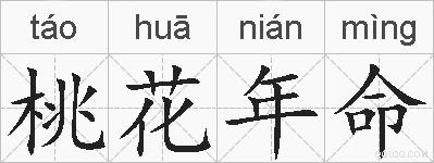 桃花年命的拼音