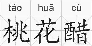桃花醋的拼音