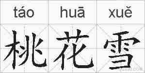 桃花雪的拼音
