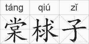 棠梂子的拼音