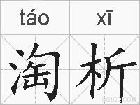 淘析的拼音