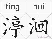 渟洄的拼音