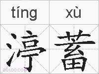 渟蓄的拼音