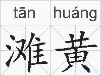 滩黄的拼音