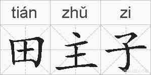 田主子的拼音