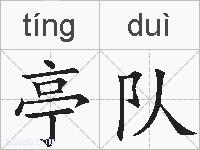 亭队的拼音